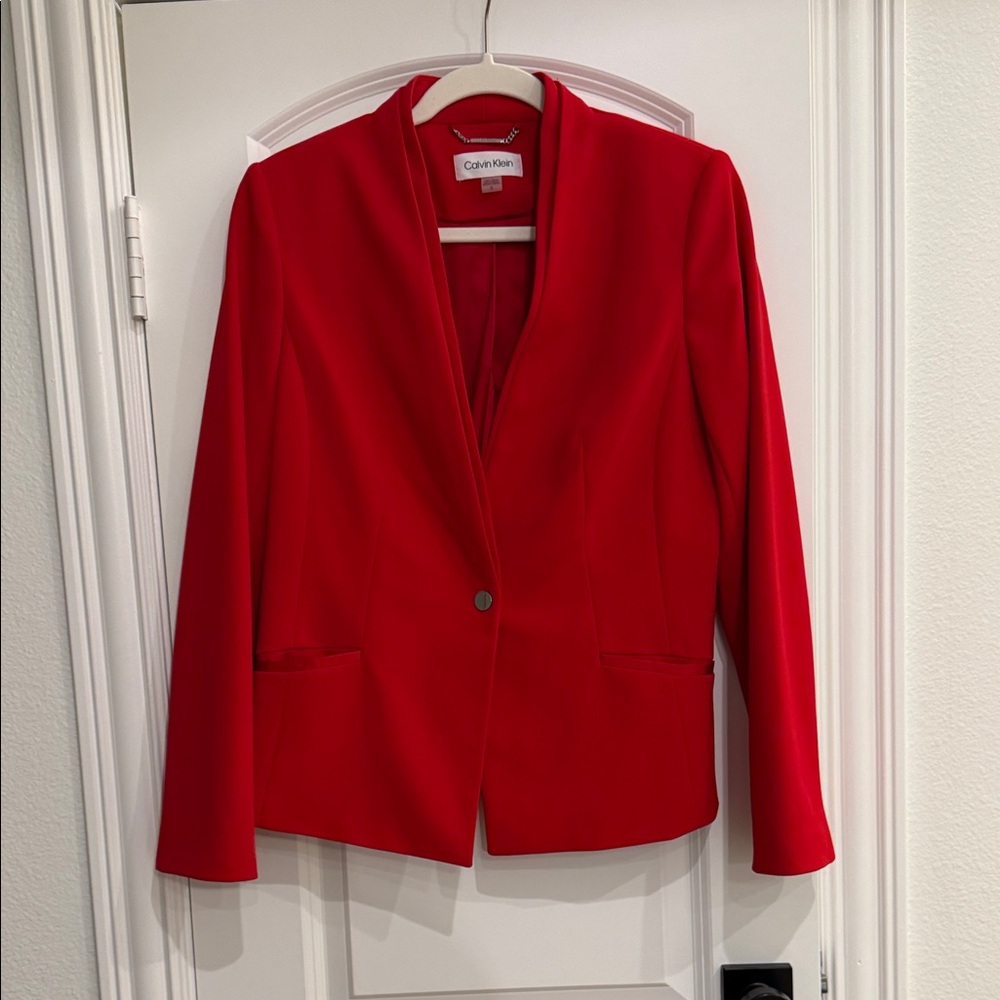 Calvin Klein Vibrant Red Women's Blazer